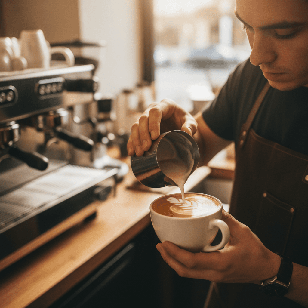 E-commerce storefront for a coffee brand on a tablet